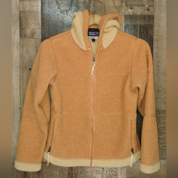 Patagonia Jackets & Blazers - Patagonia Synchilla Burnt Orange Tan Fleece Full Zip-Up Jacket Womens XS